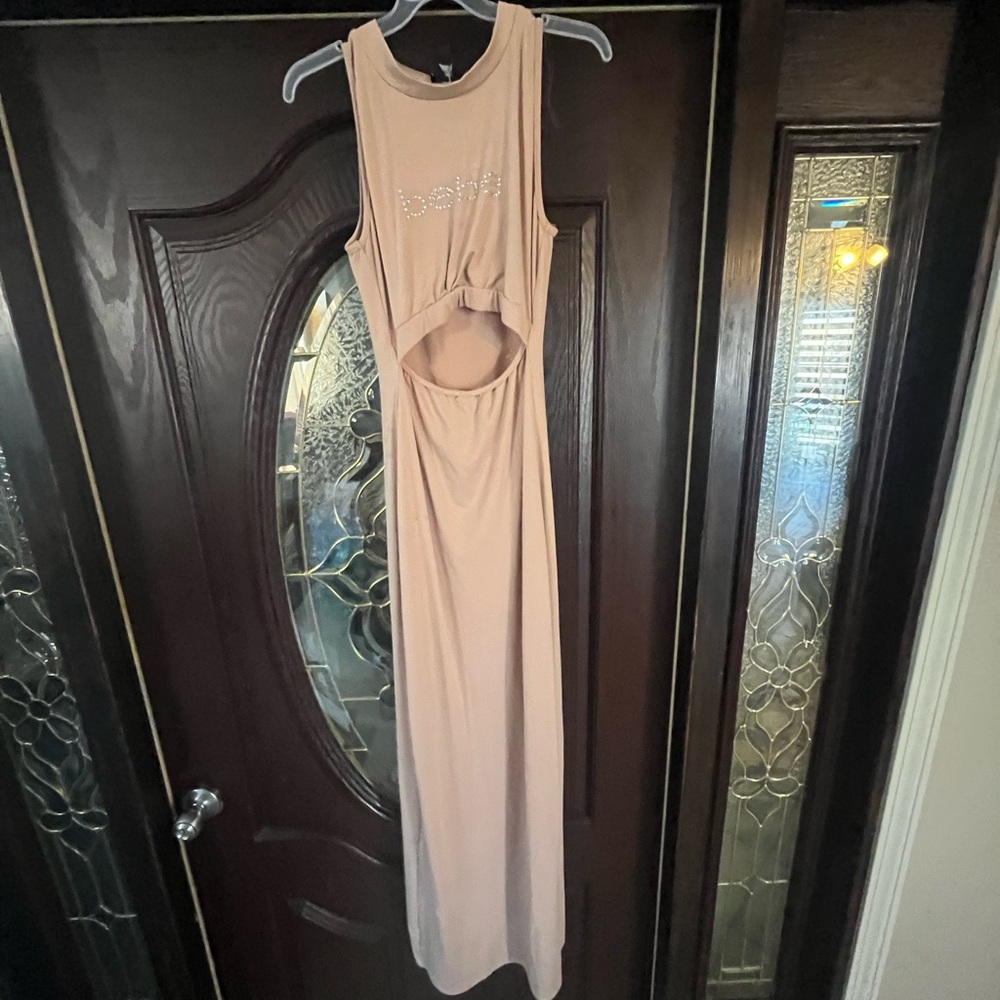 bebe Women's Blush Backless Maxi Dress